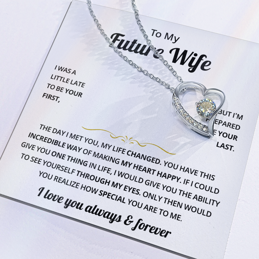To My Future Wife Necklace, Romantic Jewelry Valentine's Day Gift for Her