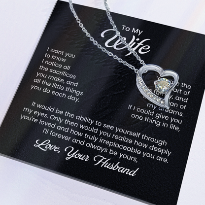 To My Wife Necklace From Husband, Wife Gift Necklace For Women Necklace For Wife , Birthday Gifts For Wife