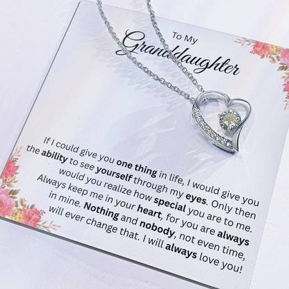 To My Beautiful Granddaughter Necklace From Grandma and Grandpa
