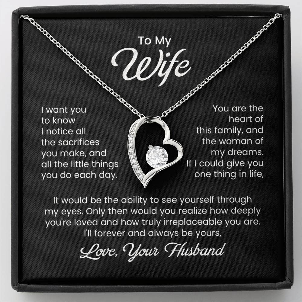 To My Wife Necklace From Husband, Wife Gift Necklace For Women Necklace For Wife , Birthday Gifts For Wife