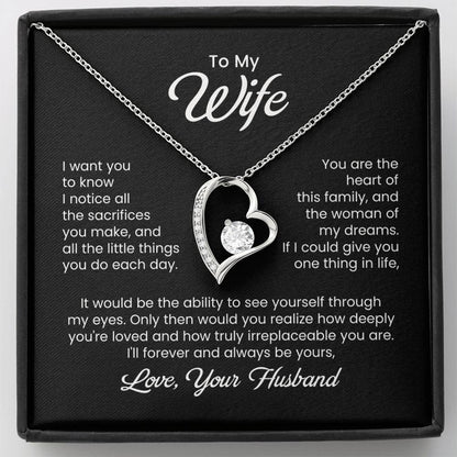 To My Wife Necklace From Husband, Wife Gift Necklace For Women Necklace For Wife , Birthday Gifts For Wife