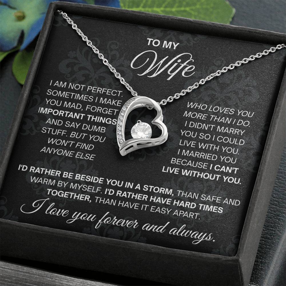 To My Beautiful Wife, You Are the Calm in My Busy Mind - Forever Love Necklace