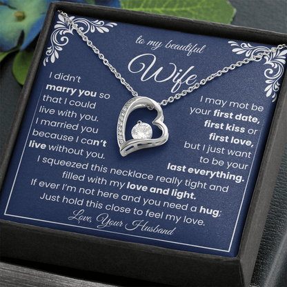Forever Love Necklace, Gift for Her, Romantic Birthday Valentine Gift