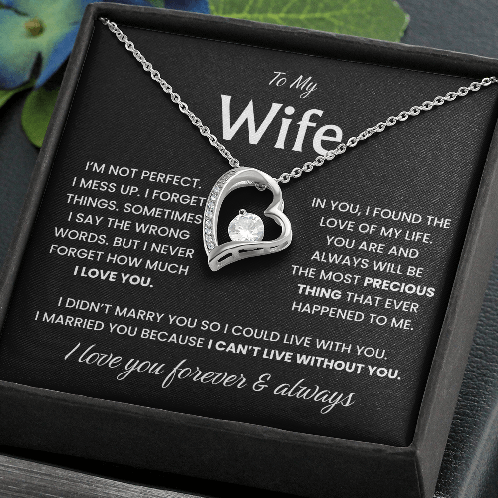 To My Wife Gifts For Her - Forever Love Necklace