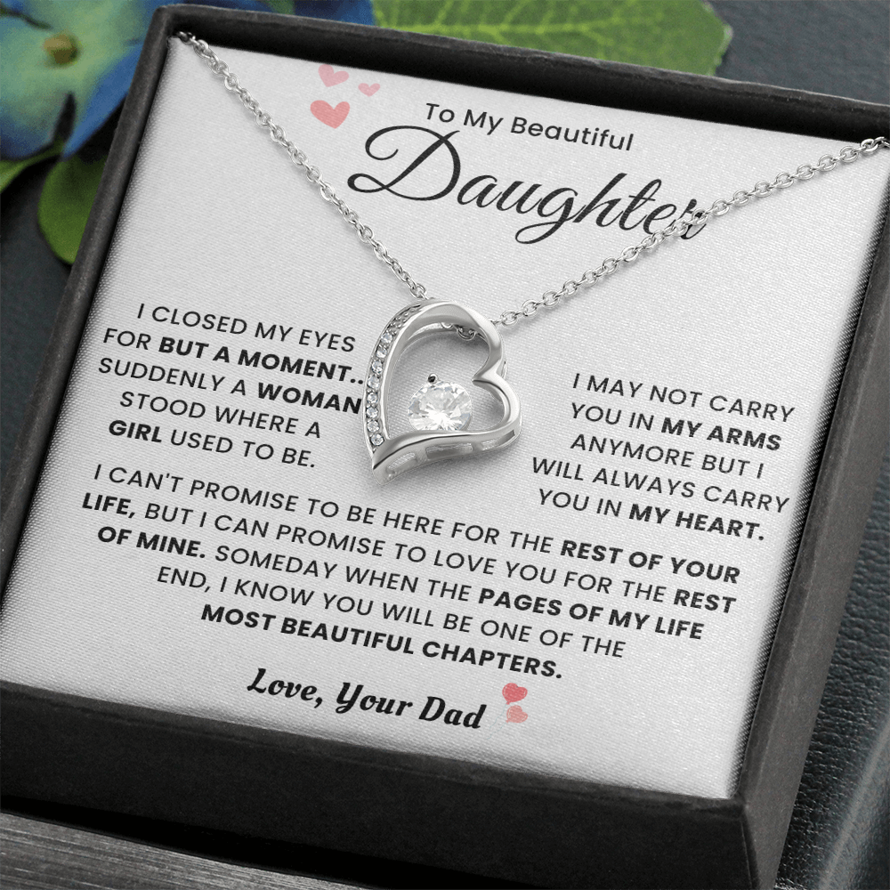 To My Daughter Necklace From Mom Dad - Mother's Day Jewelry With Gift Box