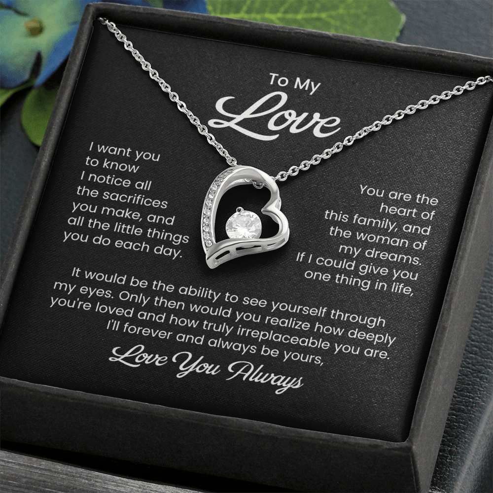 Necklace for Wife From Husband, Anniversary Gifts, Christmas, Birthday Jewelry Gifts for Wife