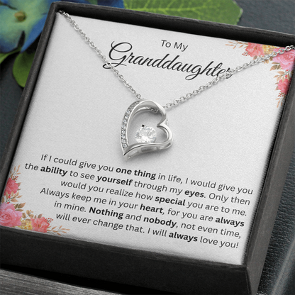 To My Beautiful Granddaughter Necklace From Grandma and Grandpa