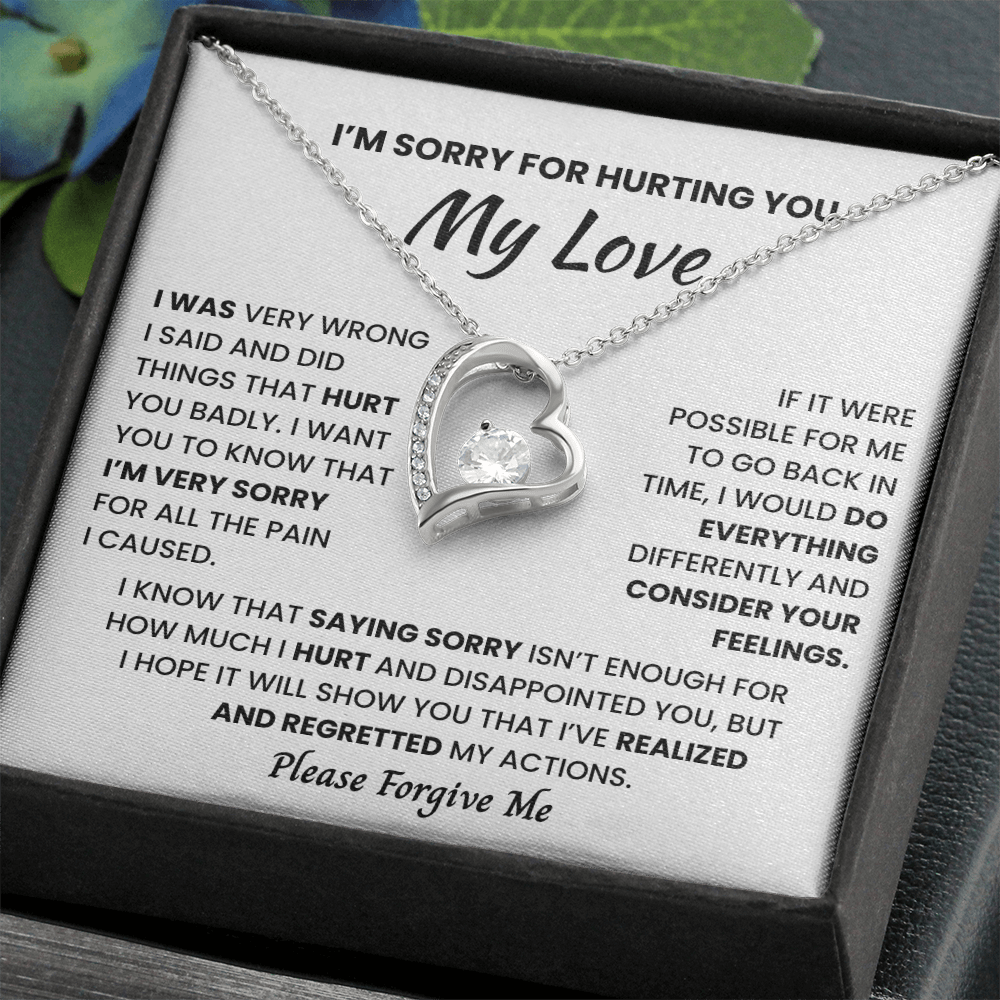 I'm Sorry Necklace – Heartfelt Apology Gift Necklace for Her