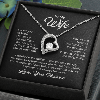 To My Wife Necklace From Husband, Wife Gift Necklace For Women Necklace For Wife , Birthday Gifts For Wife