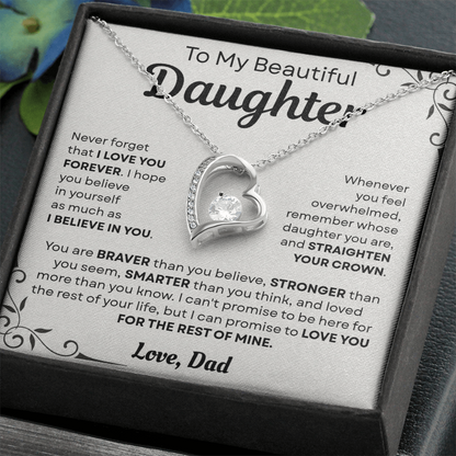 To My Daughter Necklace – Special Keepsake Gift from Loving Dad