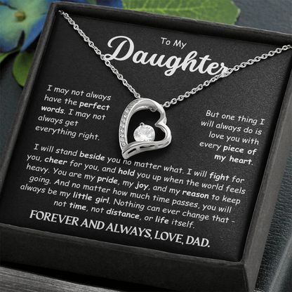 To My Daughter Necklace – Forever Love Gift from Mom or Dad