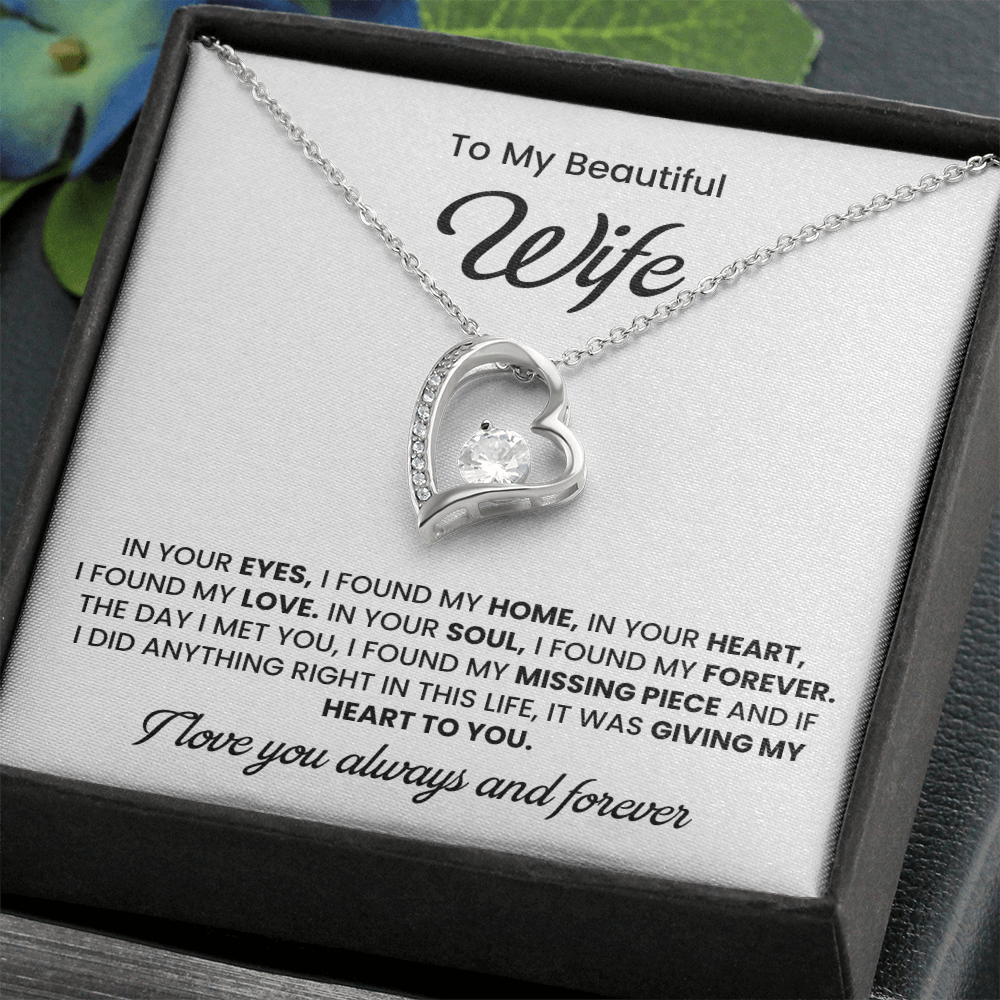 To My Wife Necklace | Gift for Wife Anniversary | Birthday Gift for Wife