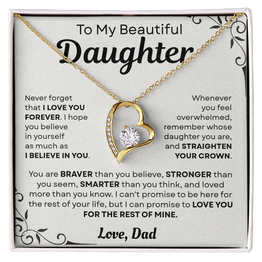 To My Daughter Necklace – Special Keepsake Gift from Loving Dad