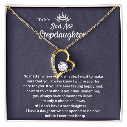 To My Stepdaughter - I'll Always Be With You - Forever Love Necklace