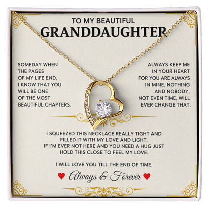 To My Granddaughter Keep This Close and Remember How Much You Are Loved Heartfelt Gift