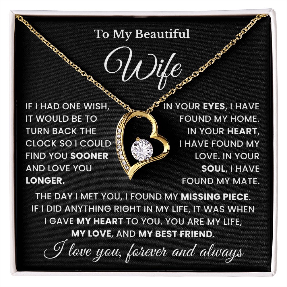 Necklace for Wife From Husband, Valentines Wedding Anniversary Gifts for Wife
