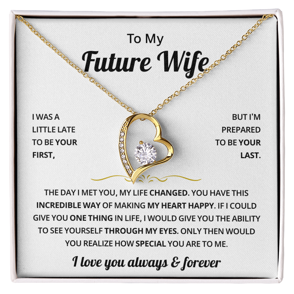 To My Future Wife Necklace, Romantic Jewelry Valentine's Day Gift for Her