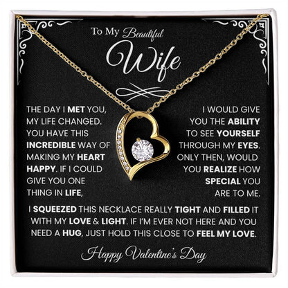 Gifts For Wife on Valentines Day, To My Beautiful Soulmate Necklace