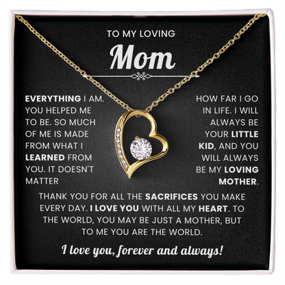 To My Mom Necklace Gifts Meaningful Gift to Mom From Son