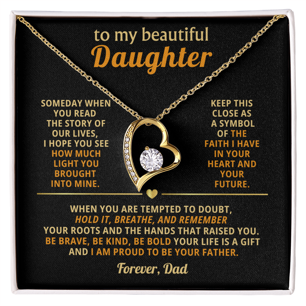 Meaningful Gift for Daughter - I Am So Proud of You - Forever Love Necklace