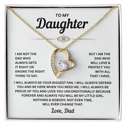 To My Beautiful Daughter Necklace – Forever Love Necklace | Sentimental Gift from Mom