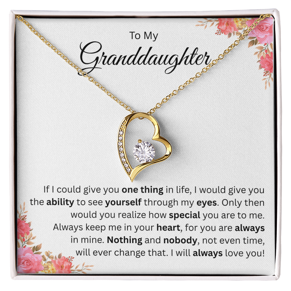 To My Beautiful Granddaughter Necklace From Grandma and Grandpa