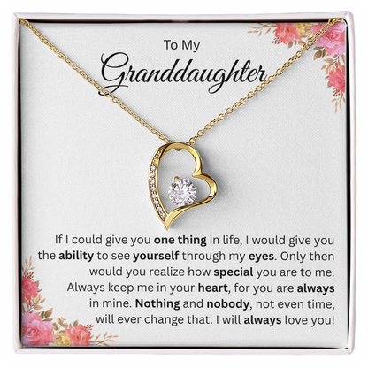To My Beautiful Granddaughter Necklace From Grandma and Grandpa