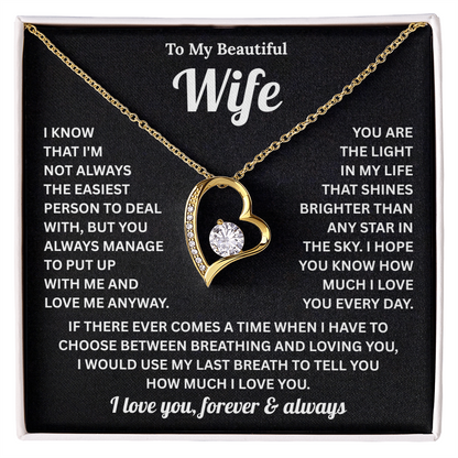 Gift for Beautiful Wife, Necklace for Wife From Husband, Valentine Gifts