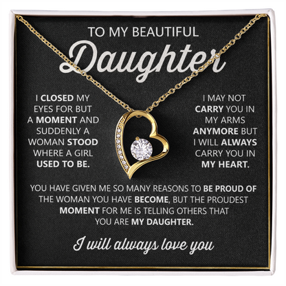 To My Daughter Necklace – Heartfelt Gift from Mom or Dad
