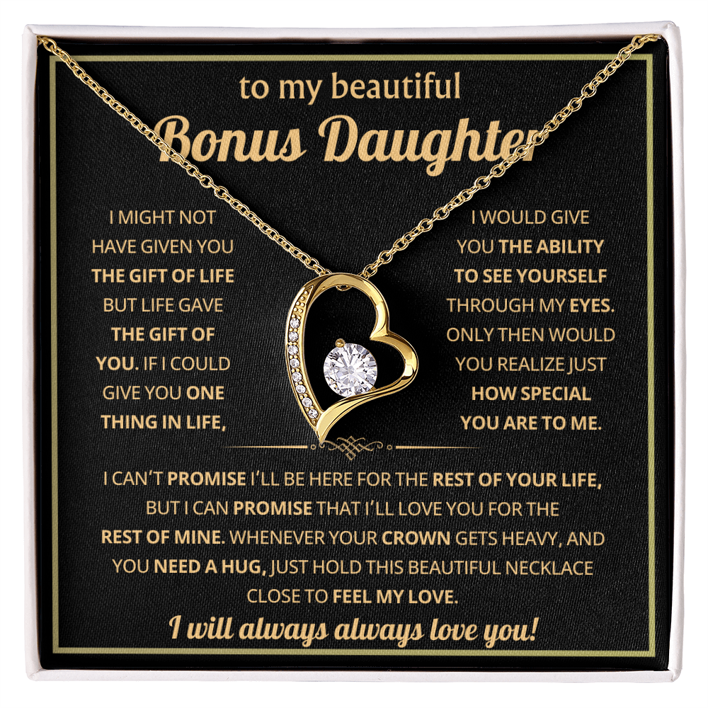 Bonus Daughter Gifts from Stepdad Stepmom With Heartfelt Message & Gift Box
