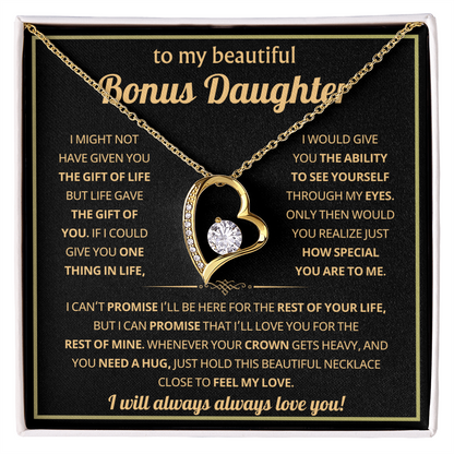 Bonus Daughter Gifts from Stepdad Stepmom With Heartfelt Message & Gift Box