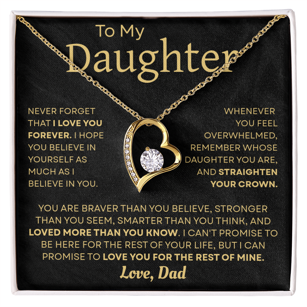 To My Daughter Necklace – Heartfelt Gift from Dad to Daughter