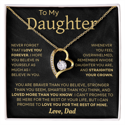 To My Daughter Necklace – Heartfelt Gift from Dad to Daughter