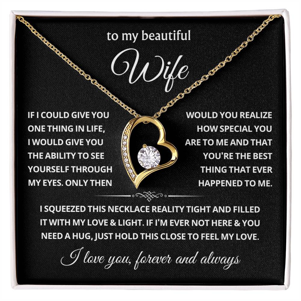 To My Wife Choice Forever Love Necklace, Valentine's Day Gift for Her