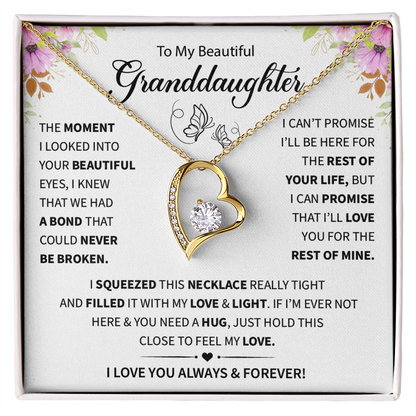 To My Beautiful Granddaughter - Always Keep Me in Your Heart - Necklace