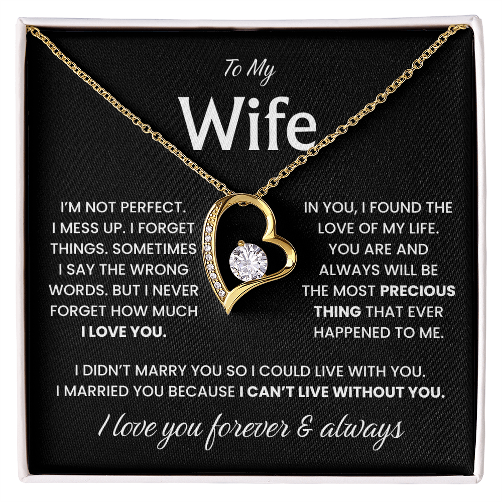 To My Wife Gifts For Her - Forever Love Necklace