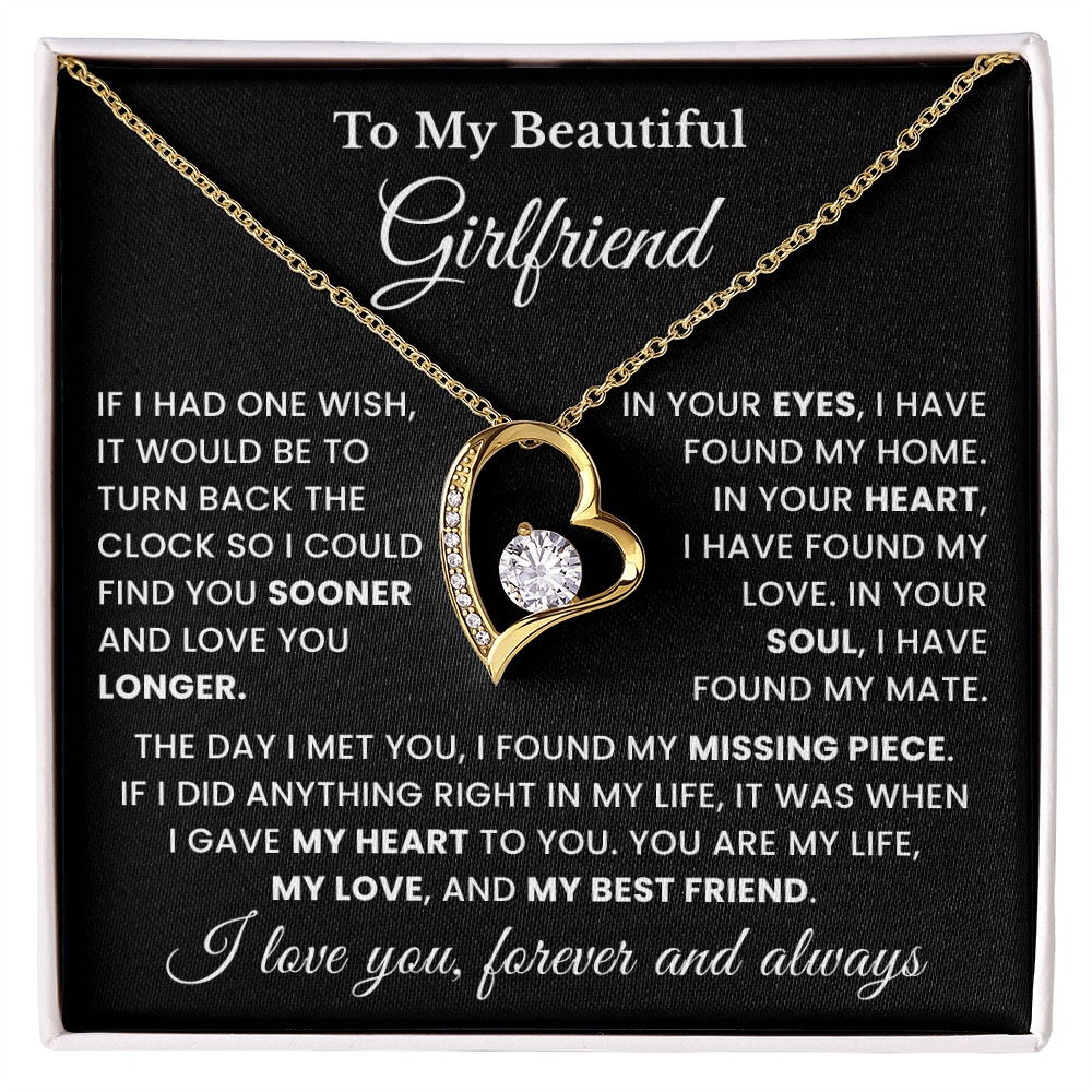 To My Girlfriend Gift Necklace From Boyfriend, Husband Meaningful Gift For Her, Jewelry For Women