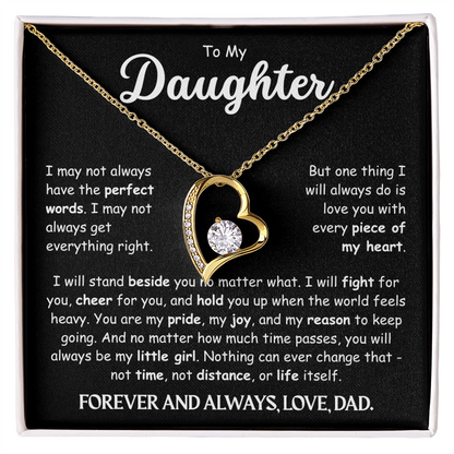 To My Daughter Necklace – Forever Love Gift from Mom or Dad