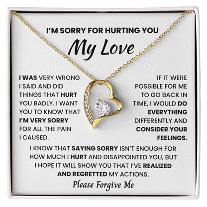 I'm Sorry Necklace – Heartfelt Apology Gift Necklace for Her