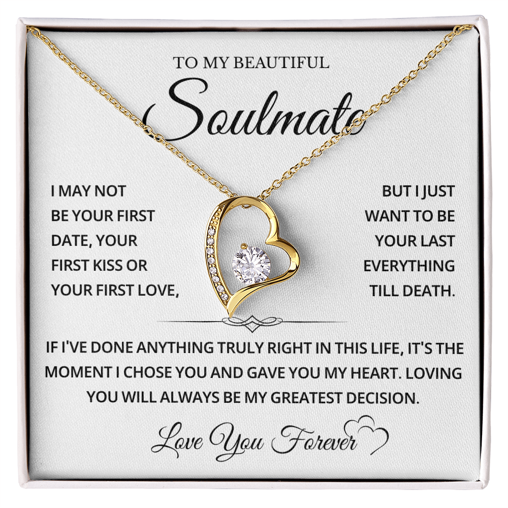 To My Wife Necklace From Husband, Necklace for Girlfriend, Soulmate Gifts for Her