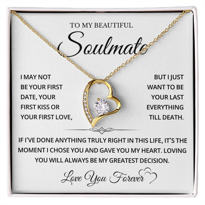 To My Wife Necklace From Husband, Necklace for Girlfriend, Soulmate Gifts for Her