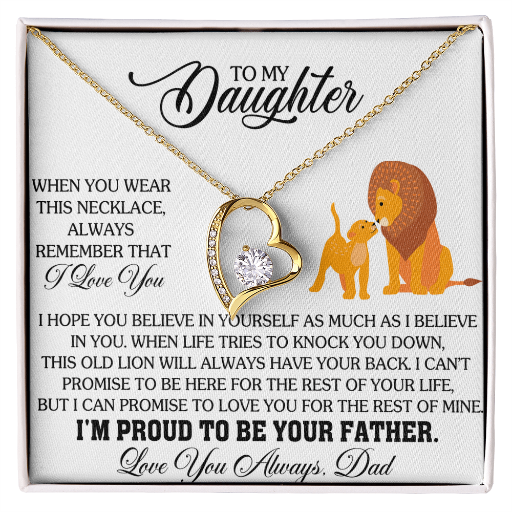To My Daughter - You Have My Heart - Forever Love Necklace