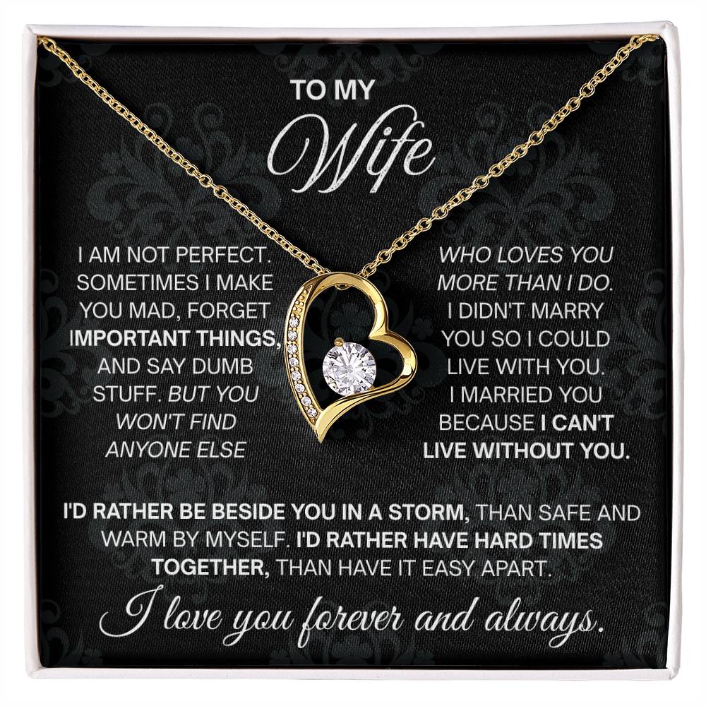 To My Beautiful Wife, You Are the Calm in My Busy Mind - Forever Love Necklace