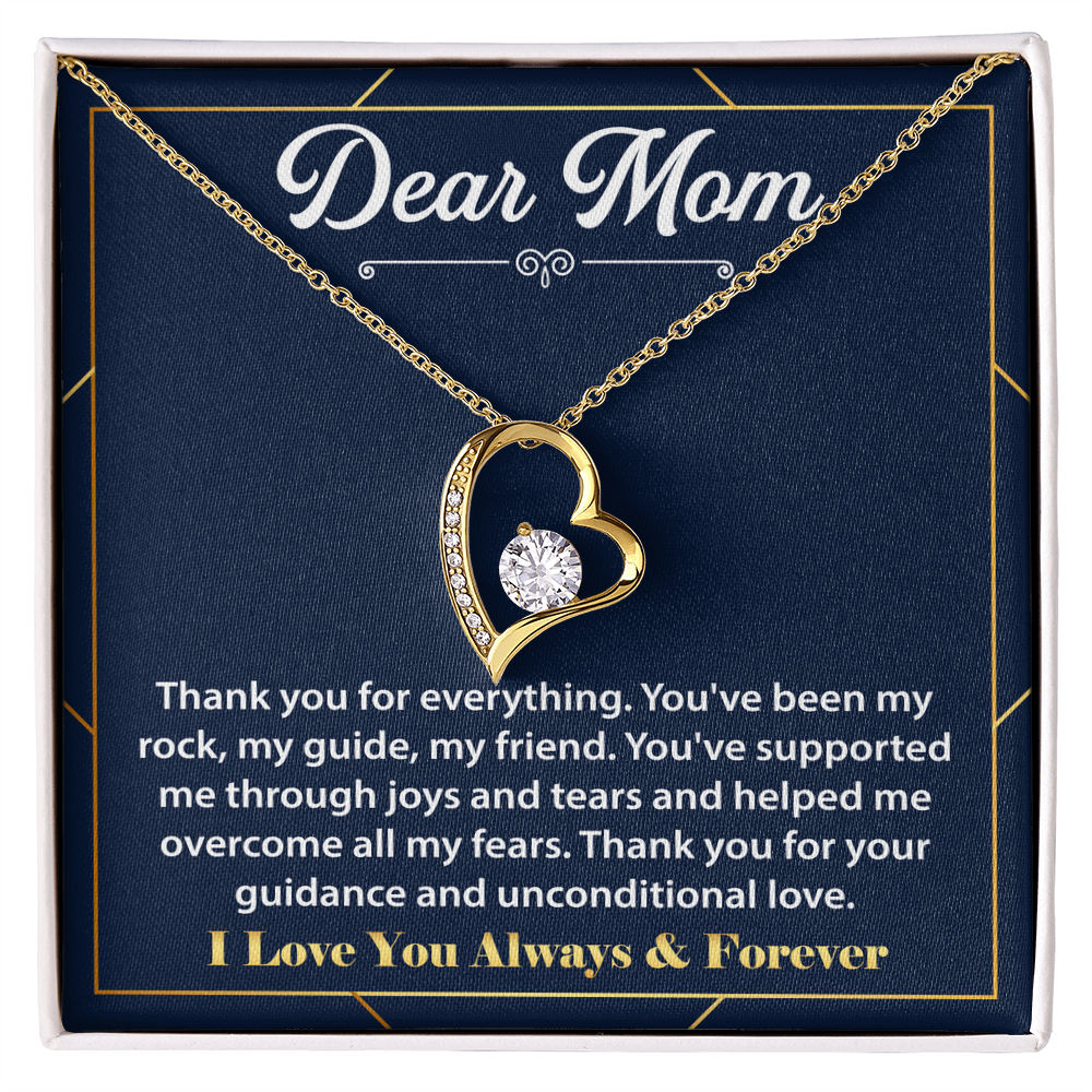 Dear Mom - a Mom Like You is the Sweetest Gift - Forever Love Necklace