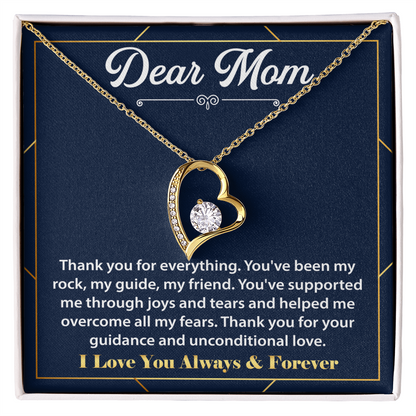 Dear Mom - a Mom Like You is the Sweetest Gift - Forever Love Necklace