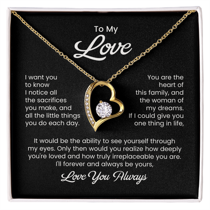 Necklace for Wife From Husband, Anniversary Gifts, Christmas, Birthday Jewelry Gifts for Wife