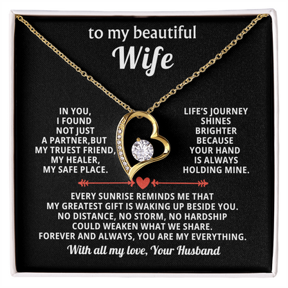 Gift For Wife - Thank You For Being A Great Life Partner - Forever Love Necklace