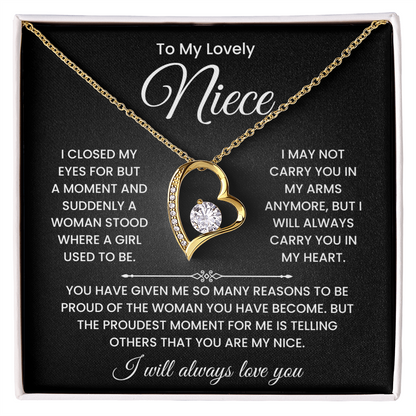 To My Lovely Niece Necklace – Inspirational Gift from Aunt