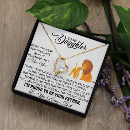 To My Daughter - You Have My Heart - Forever Love Necklace