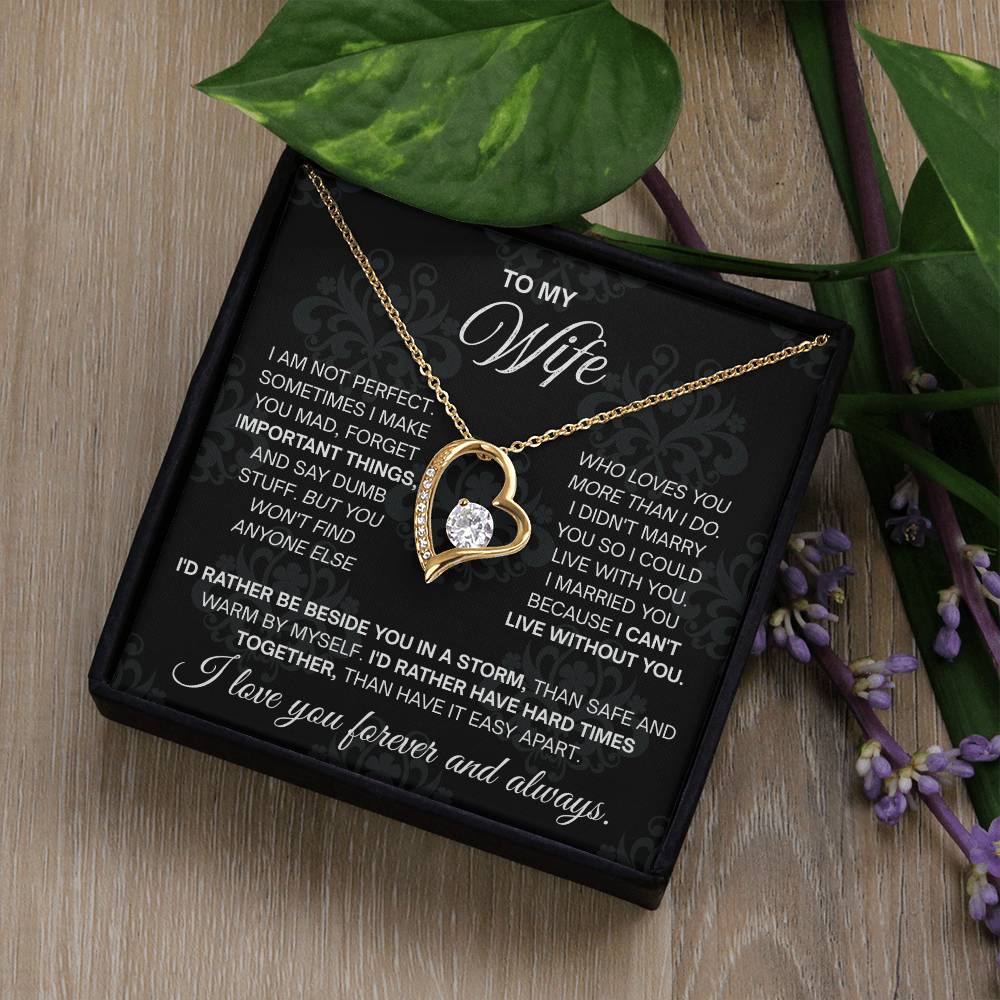 To My Beautiful Wife, You Are the Calm in My Busy Mind - Forever Love Necklace